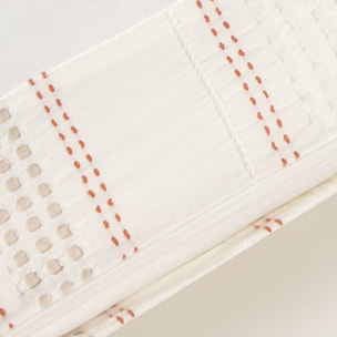 Funda de almohada algodón 180 hilos textura Ritlina color naranja 100% Algodón