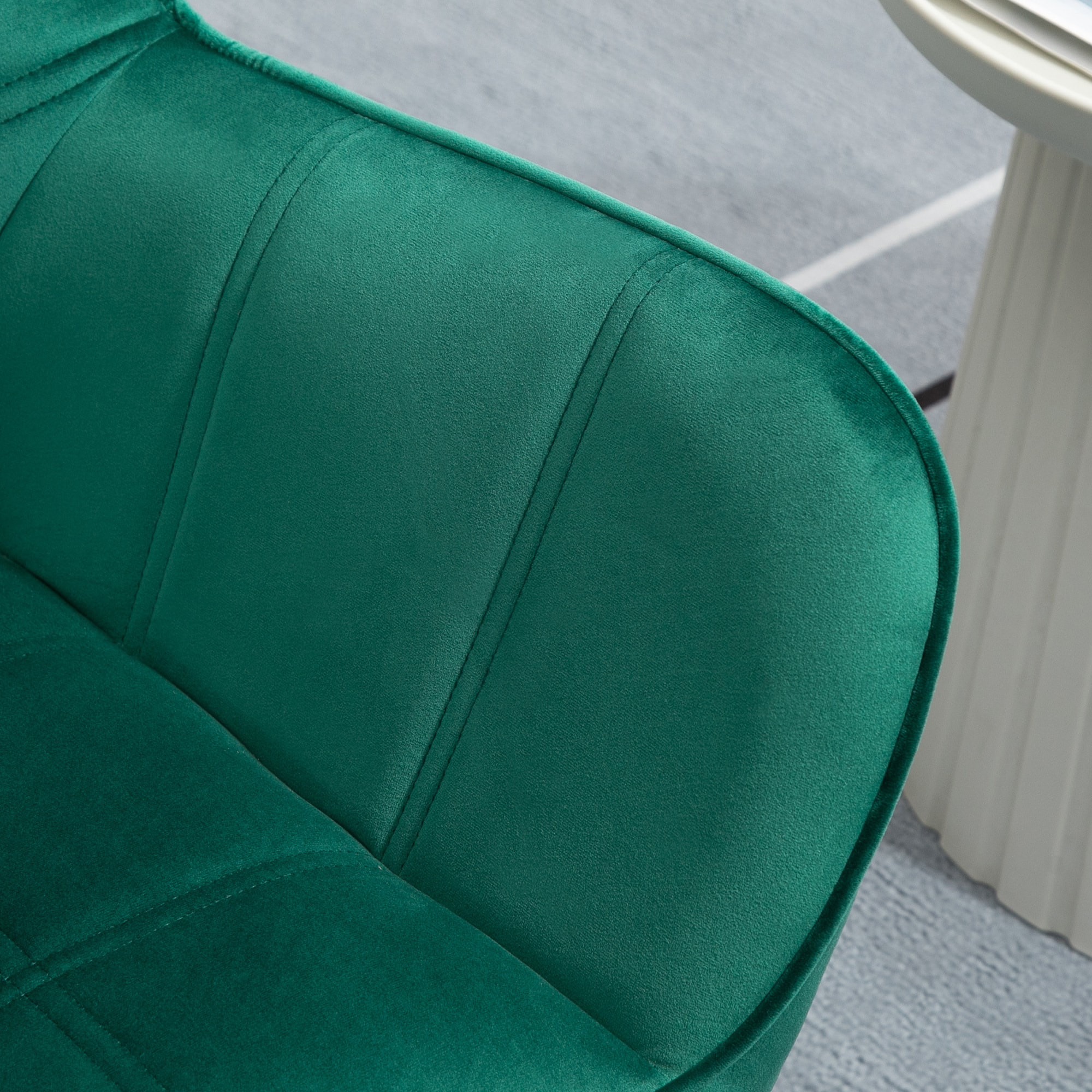 Butaca de Salón Moderna, Sillón Lectura Tapizado en Terciopelo con Asiento Ancho, Patas de Madera, Fácil Montaje, Sillón Relax para Sala de Estar, Dormitorio y Balcón, Verde