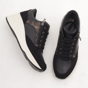 SNEAKERS ALTA ZIP NERO