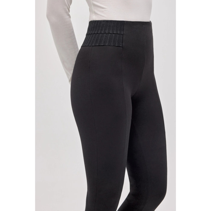 Leggings modellanti in gomma larghi neri