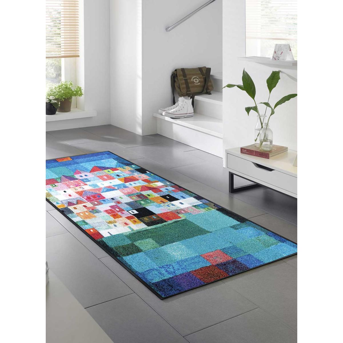 Paillasson tissé motif fresque FOPU