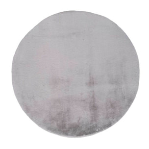 FOX Alfombra lisa lavable pelo largo en plata, varias medidas disponibles