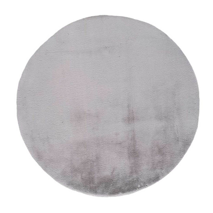 FOX Alfombra lisa lavable pelo largo en plata, varias medidas disponibles