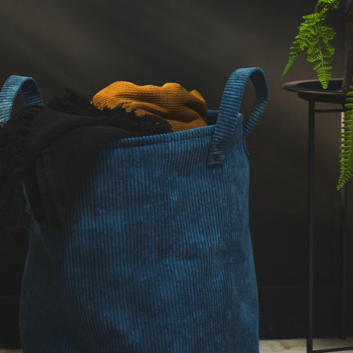 Panier de rangement avec anse COZY bleu