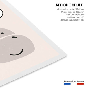 Affiche enfant hippo Affiche seule