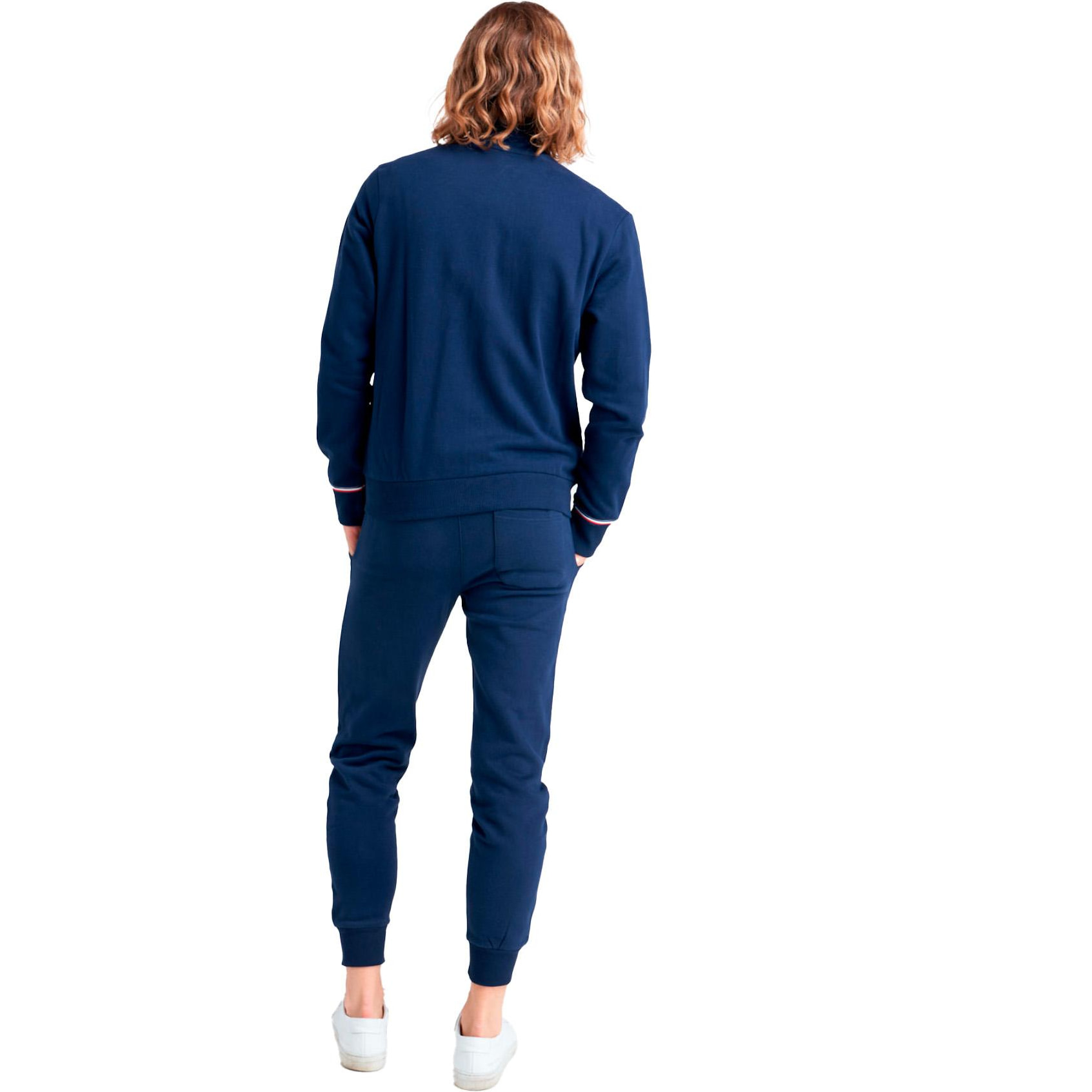 Tuta uomo collo in piedi e zip College Ash