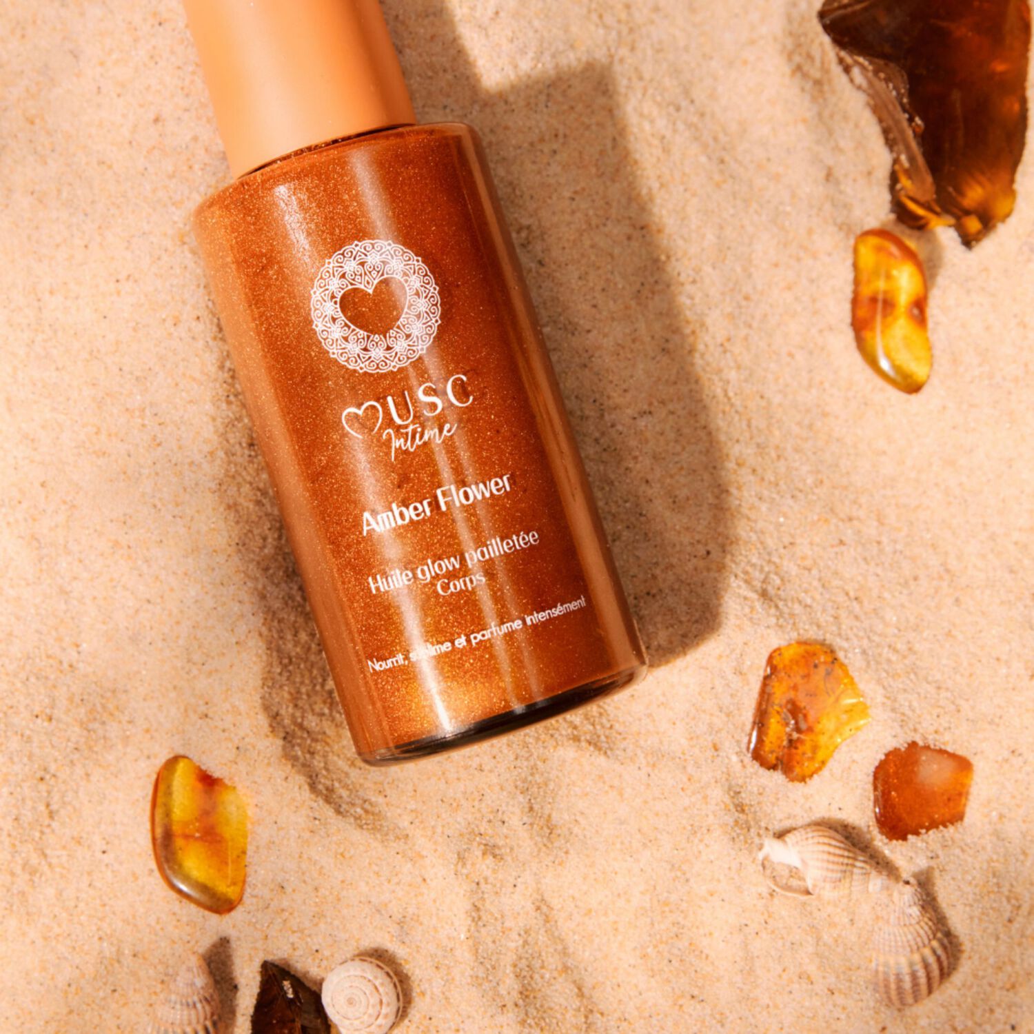 Amber Flower - Huile Glow Pailletée Corps 100 ml