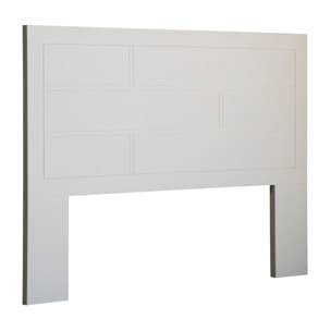 Tête de lit Sisal -panneau de mdf et laqué blanc-couleur laqué blanc mat 162 x 120 x 4 cm