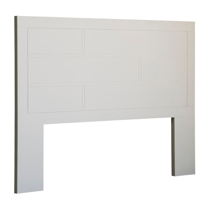 Tête de lit Sisal -panneau de mdf et laqué blanc-couleur laqué blanc mat 162 x 120 x 4 cm