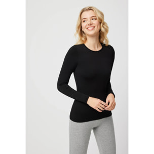 Maglia termica nera a maniche lunghe