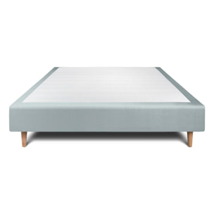 Sommier Tapissier Velours Ep20 - pieds bois