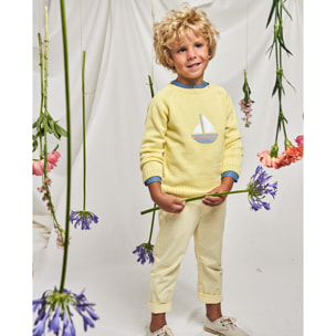 PANTALÓN SEERSUCKER AMARILLO