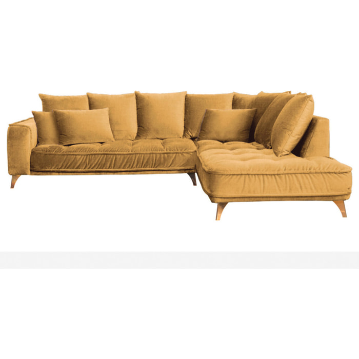Canapé d'Angle Droit Tissu Altamo, 4 Places, Housse Déhoussable, Style Scandinave