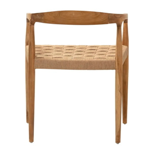 Silla Madera Teka Cuerda 58x55x72 Cm