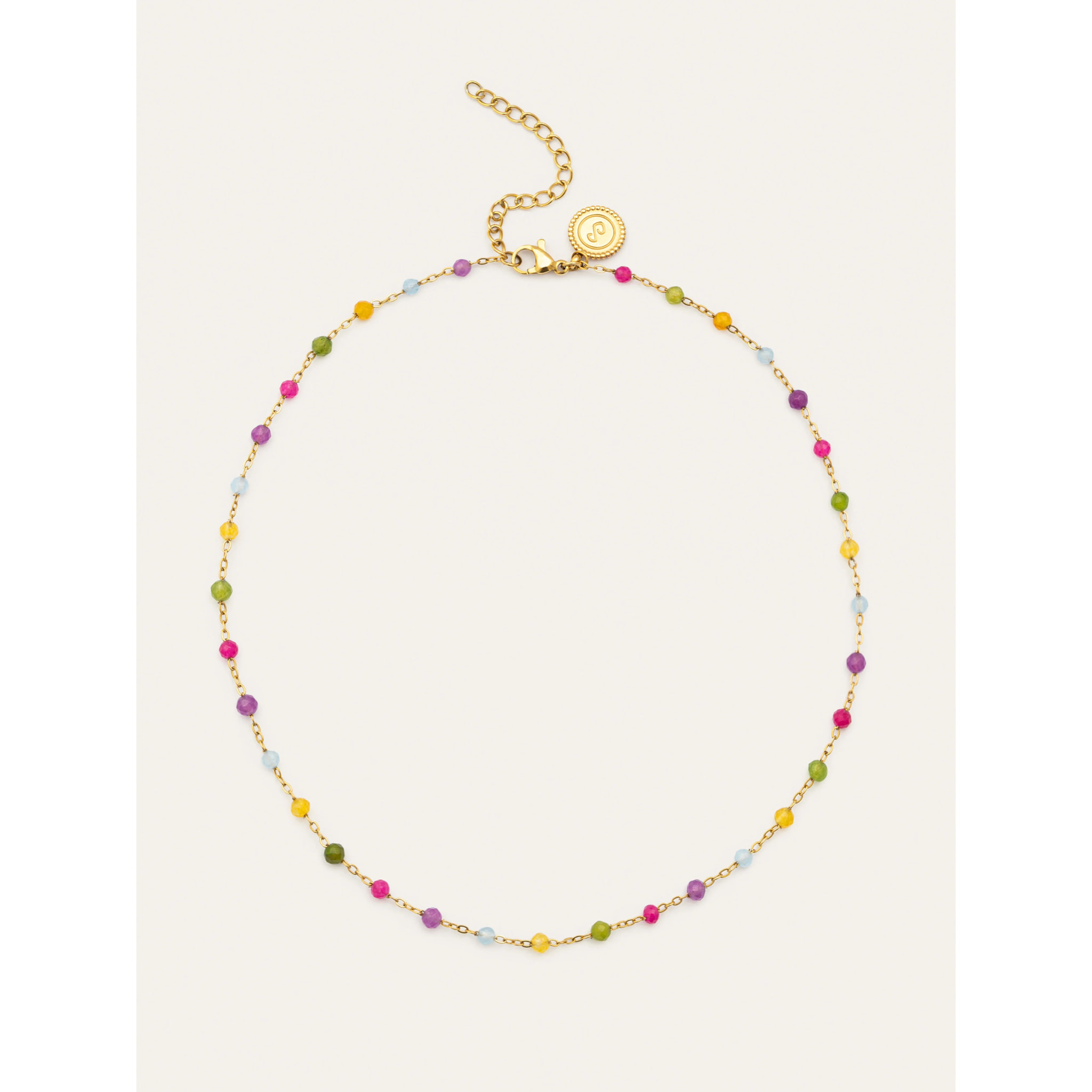 Collana Stella Color Acciao Placcato Oro