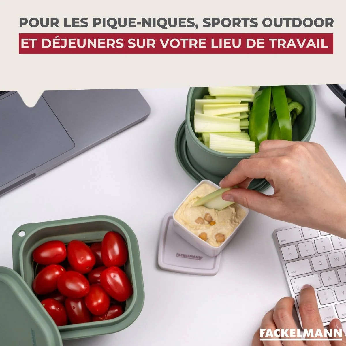 Lot de 6 boîtes carrées à sauce ou épices Fackelmann Storage