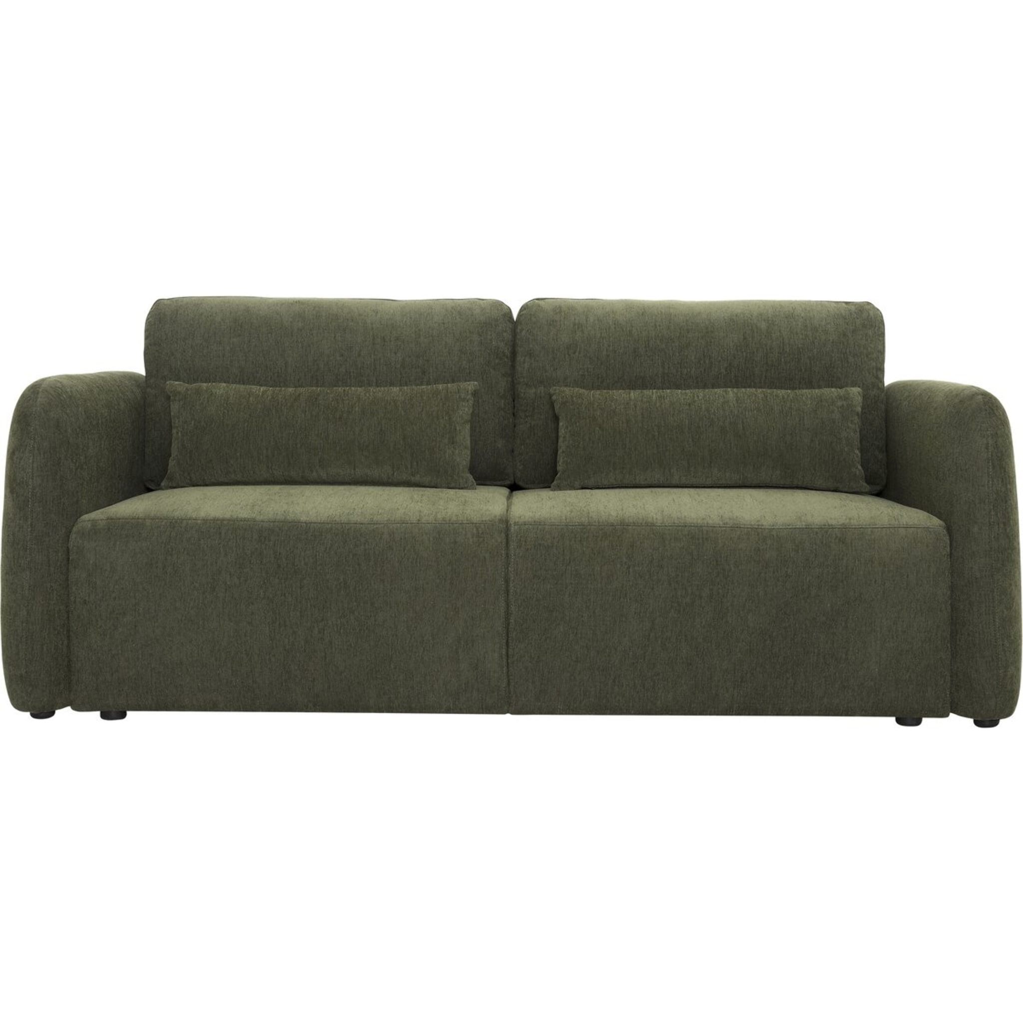 Canapé droit convertible en tissu "Concorde" 3 places - Vert