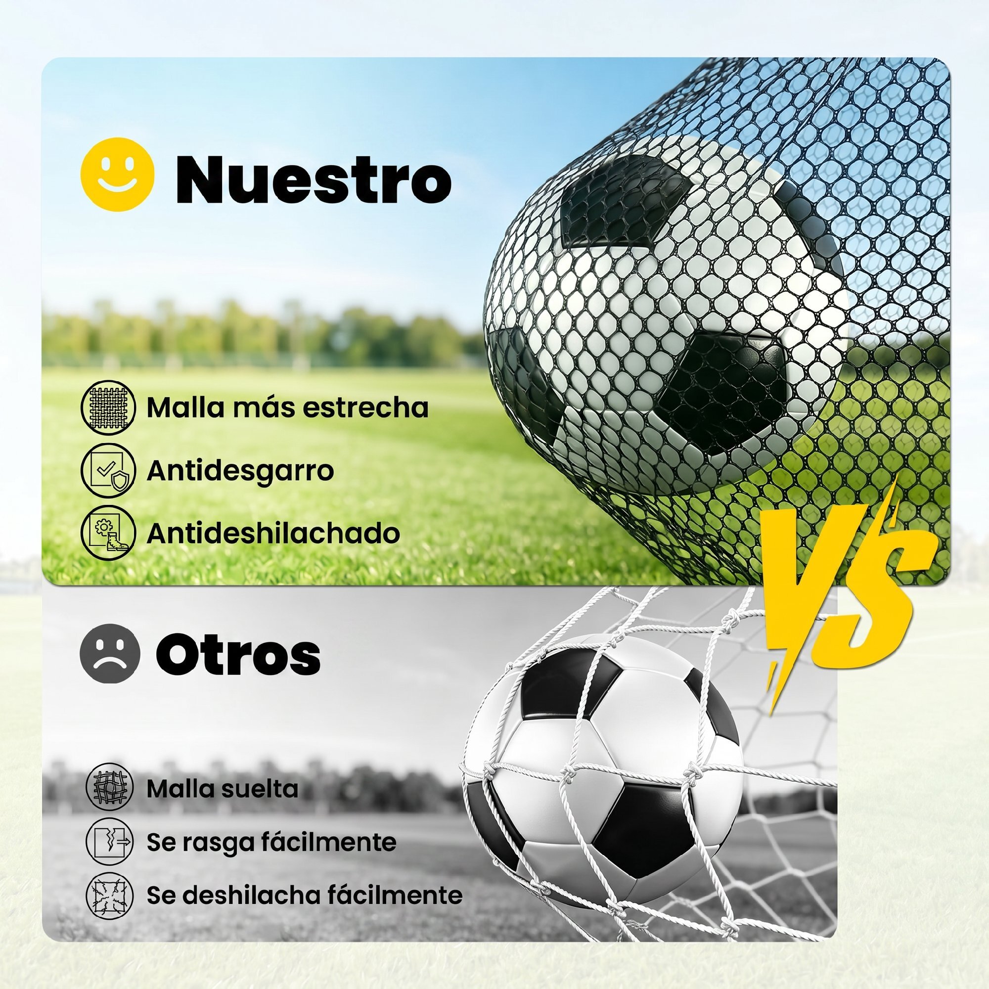 Portería de Fútbol, Portería de Fútbol para Jardín con Red de Poliéster Resistente, Piquetas para Suelo y Estructura Metálica, Montaje Fácil, para Interior y Exterior, 300x120x200 cm, Negro