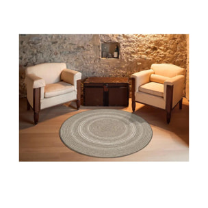 Alfombra de exterior-interior Silvana Lino, 120Ø cm