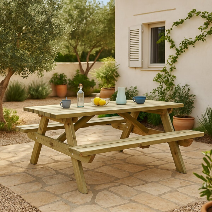 Mesa Picnic Premium 180x160x72 Cm