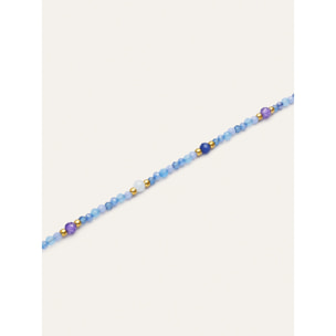 Collana Glam Blu Acciao Placcato Oro
