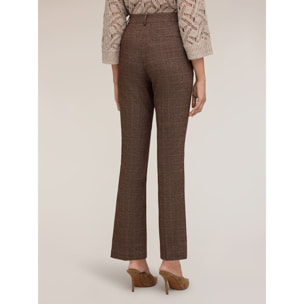 Motivi - Pantalones cigarette de estampado príncipe de Gales - Marrón