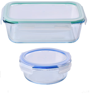 Set de 2 recipientes herméticos para alimentos, benetton