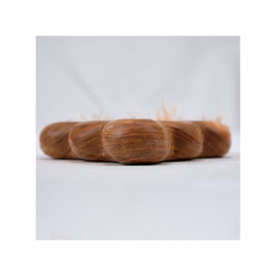 Brosse de nettoyage triangle en fibres d'ananas et bois de teck - LUGO