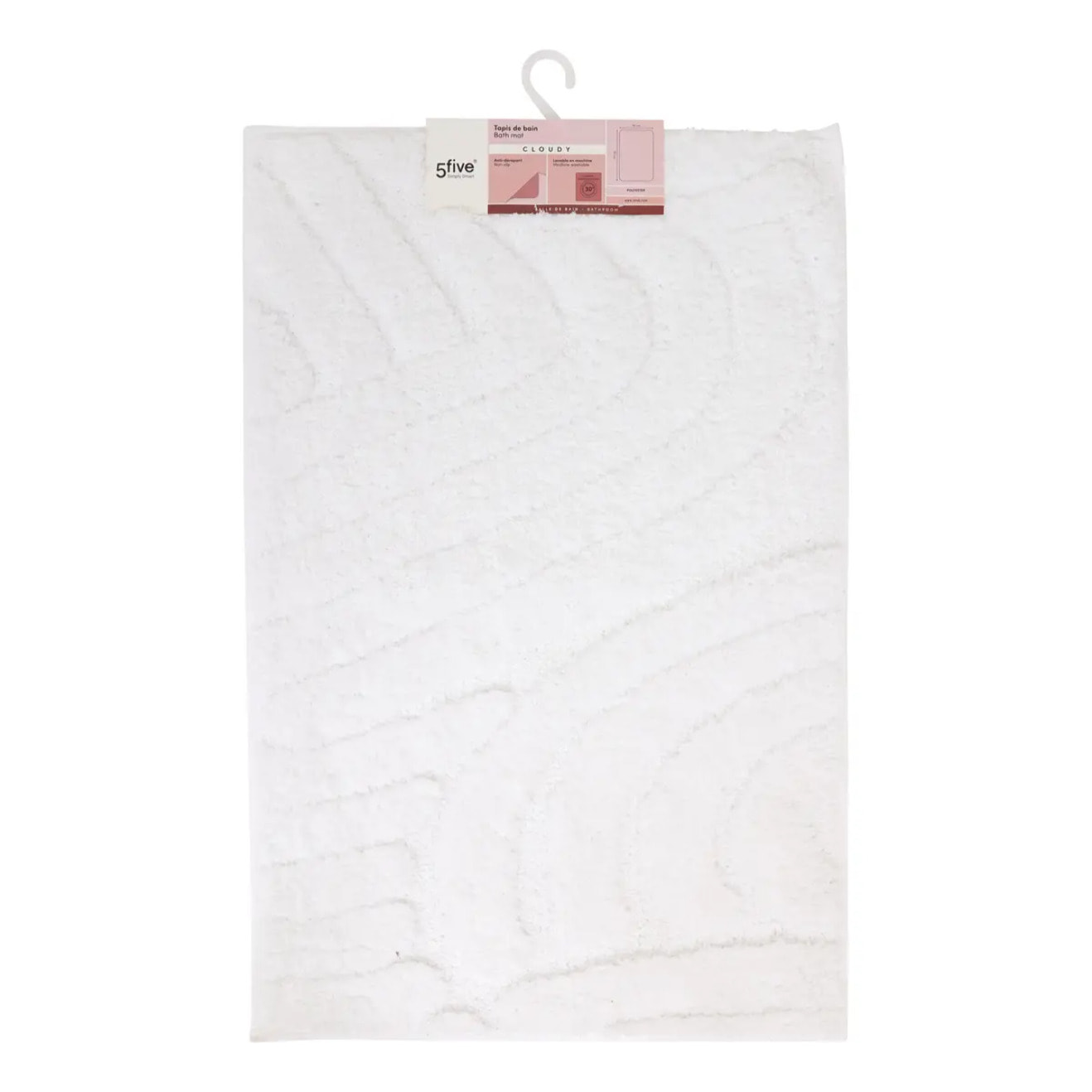 Tapis de bain Cloudy 75x50cm blanc