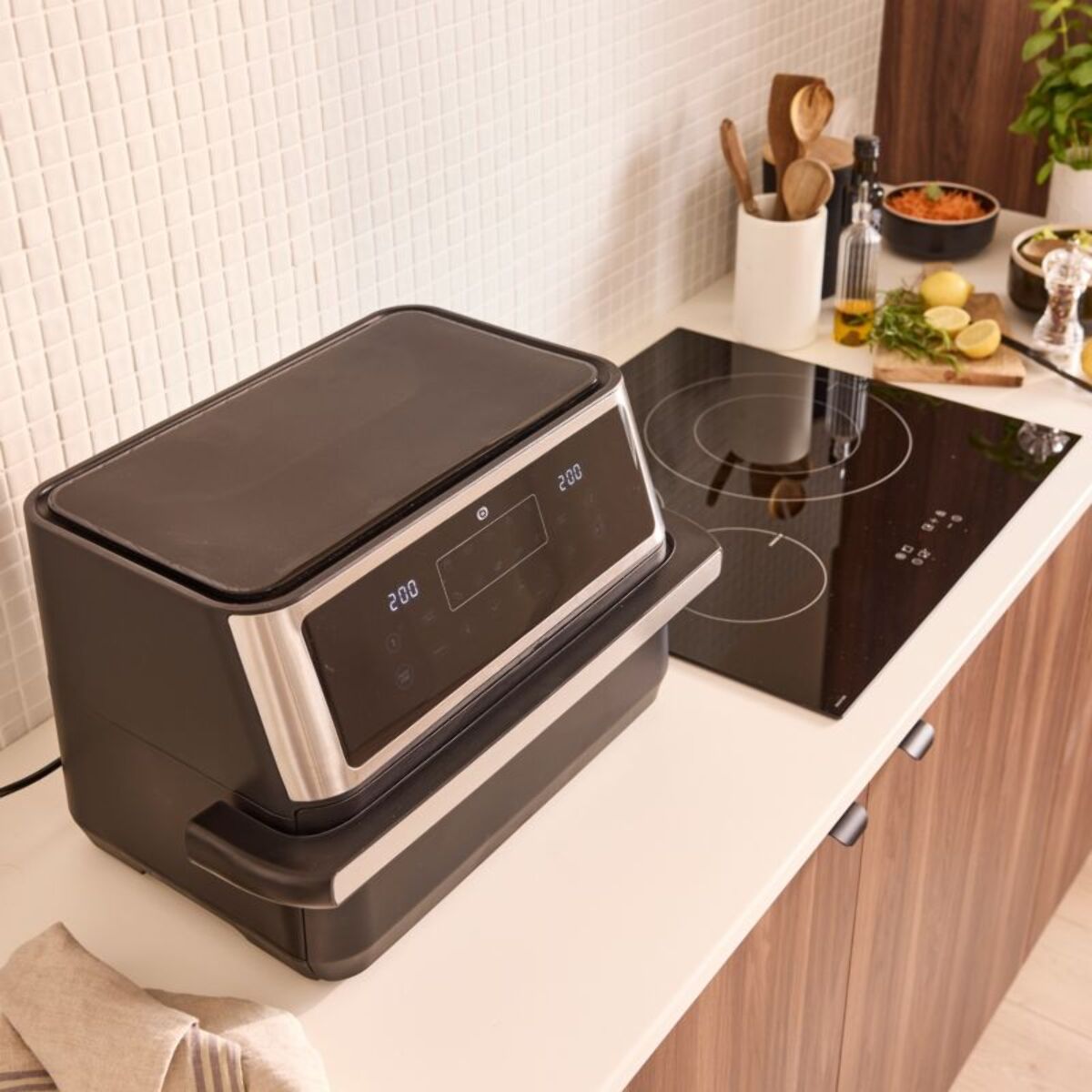 Friteuse sans huile ESSENTIELB EAF5 ,Noir, Flex Megazone XXL 11L