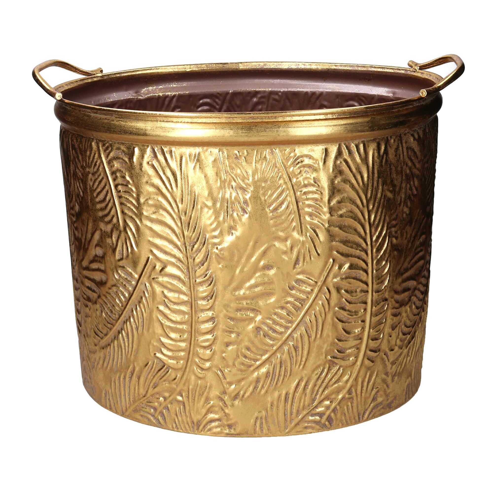 Set portavaso in metallo oro ovale