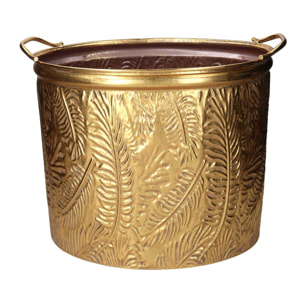 Set portavaso in metallo oro ovale