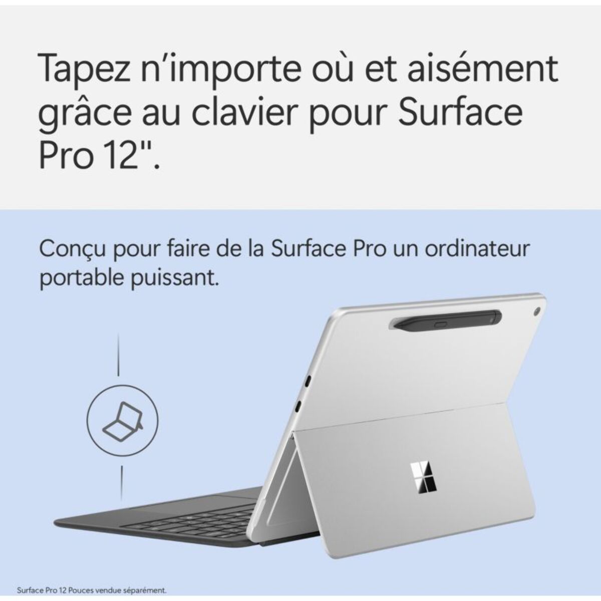 Clavier MICROSOFT Surface Pro 12'' Ardoise