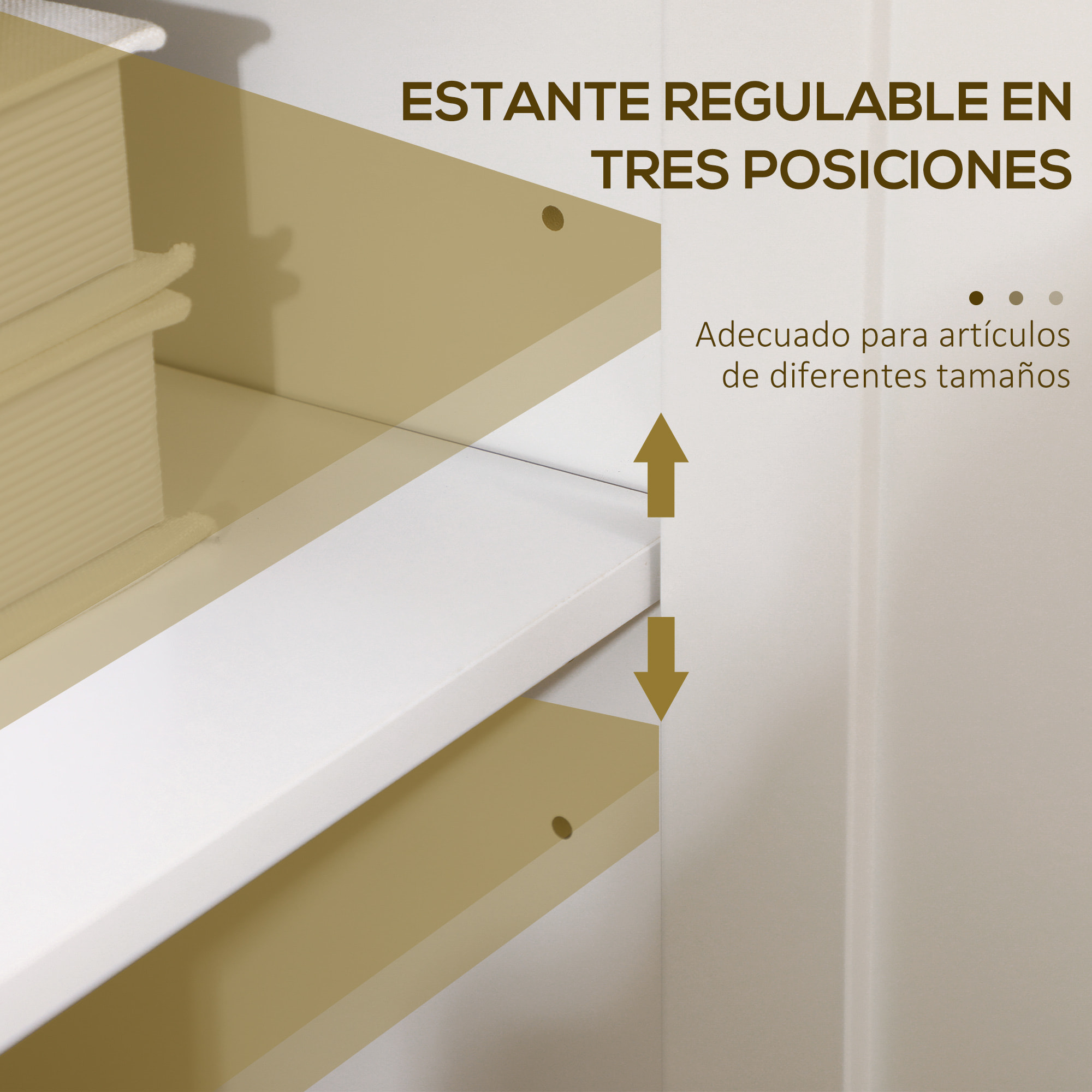 Aparador Armario de Cocina con 3 Puertas Buffet de Salón con Estantes Ajustables para Comedor Estilo Moderno 120x40x70 cm Blanco