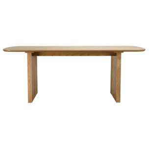 SYA - Table à manger rectangulaire L200 décor et chêne naturel