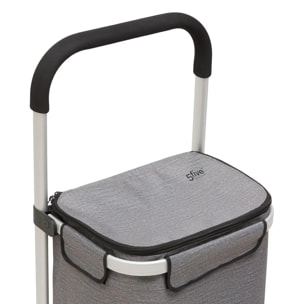 Chariot de courses isotherme gris