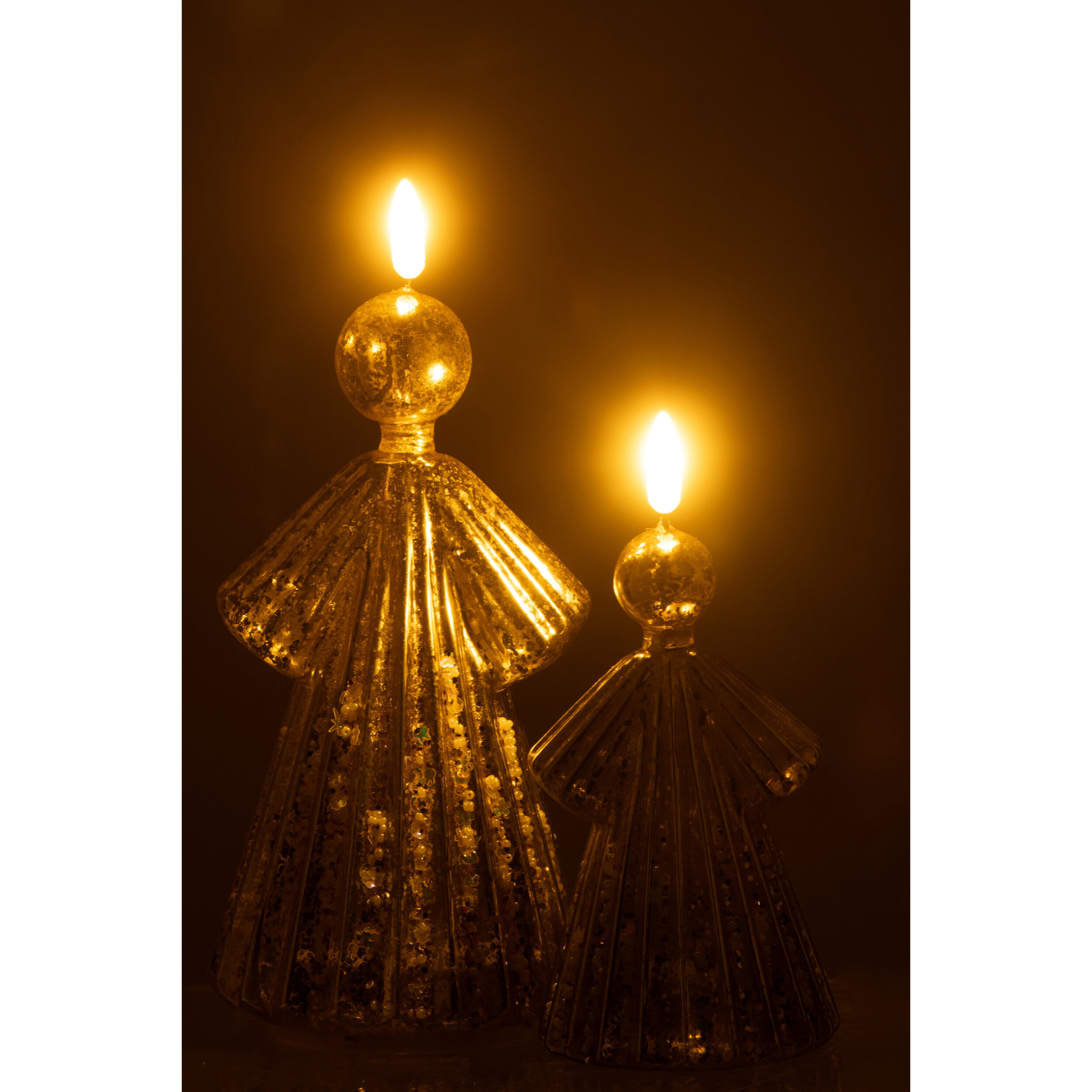 J-Line figurine Ange - verre - or - large - LED