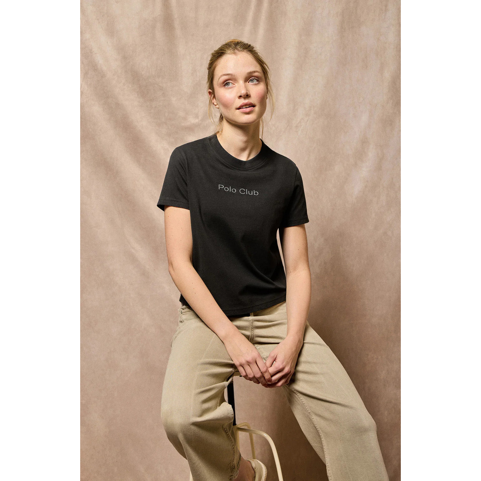 Camiseta Tori negra con logo Minimal Combo Polo Club