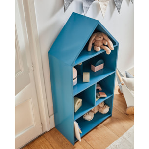 Estantería casita infantil Celeste de MDF azul 50 x 105 cm