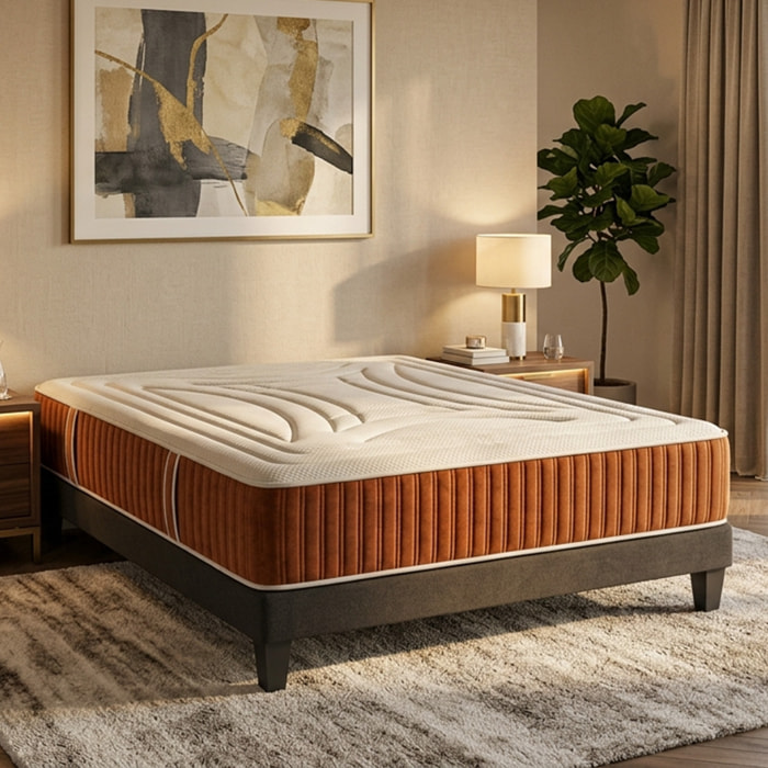 Ensemble Jacobin 2 places | Matelas Memoire de forme avec sommier en bois