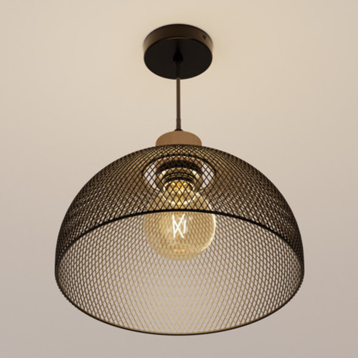 Suspension "Sam" métal noir D30cm