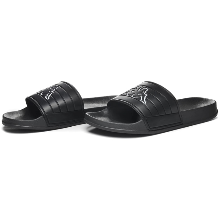 Kappa - Ciabatte Uomo Donna Nero - Logo Noles
