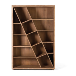 Librería de Madera de Acacia 120 Cm Estilo Rústico Moderno