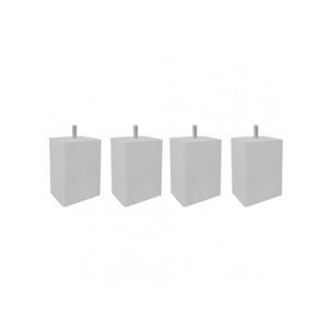 Pieds de lit 15 cm carrés en bois - 4 coloris - lot de 4 - EDDY