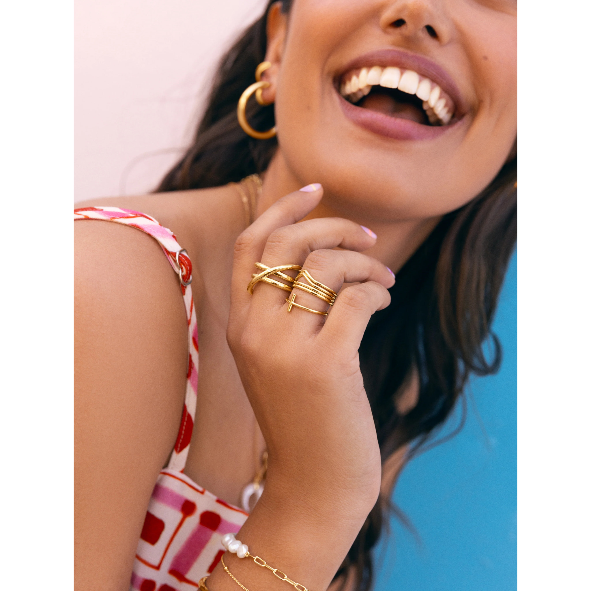 Anelli Trinity Placcato Oro