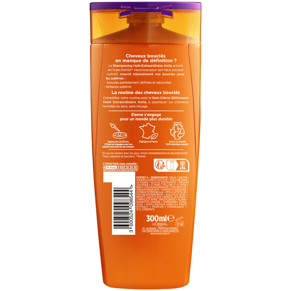 L'Oréal Paris Elseve Huile Extraordinaire Amla La Routine des Cheveux Très Secs et Bouclés