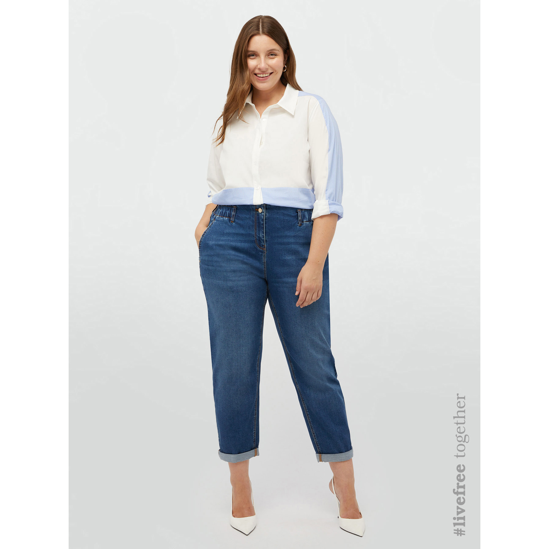 Fiorella Rubino - Jeans modello balloon - Blu