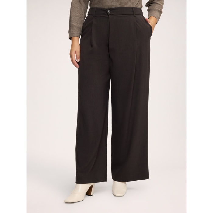 Fiorella Rubino - Pantalones palazzo con cierre cruzado - Marrón