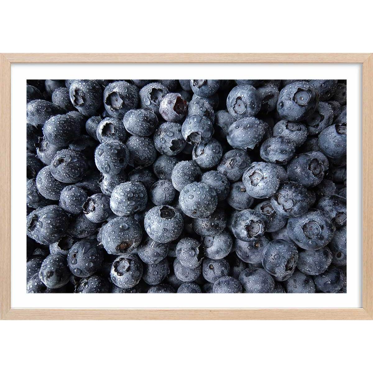 Affiche cuisine cure de cassis Affiche + cadre en bois - Chêne