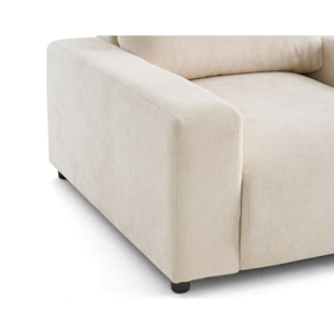 Pivoine - fauteuil en velours texturé - Beige